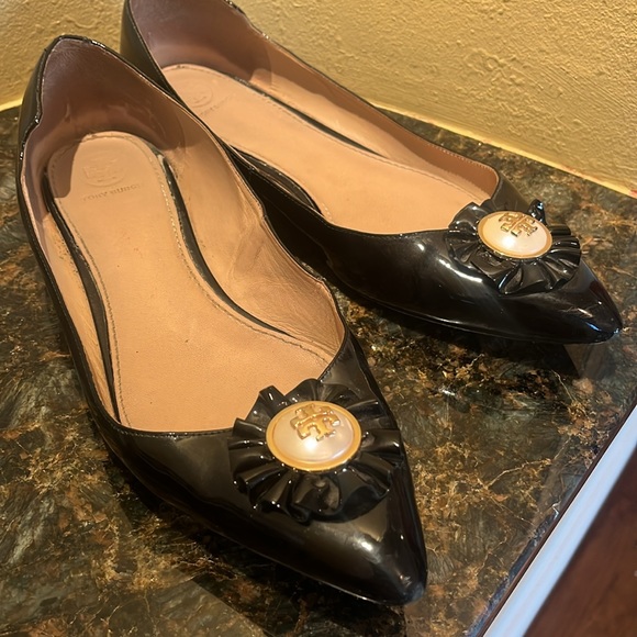 Tory Burch Pointed Toe Patent Leather Flats black - Picture 3 of 7